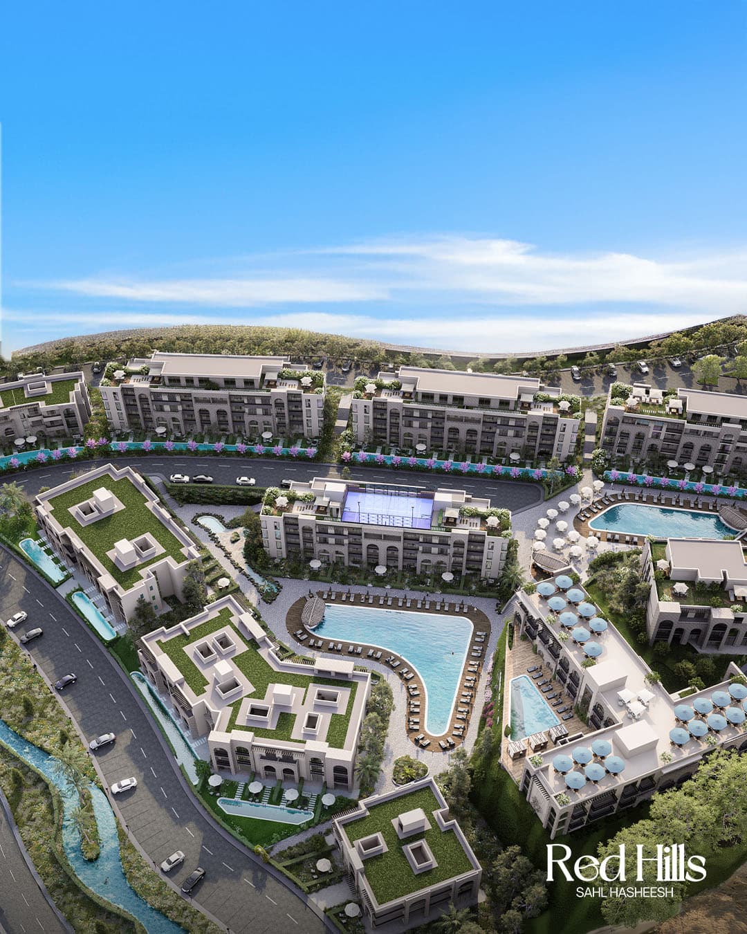 Red Hills Hurghada modern facade design and architectural exterior