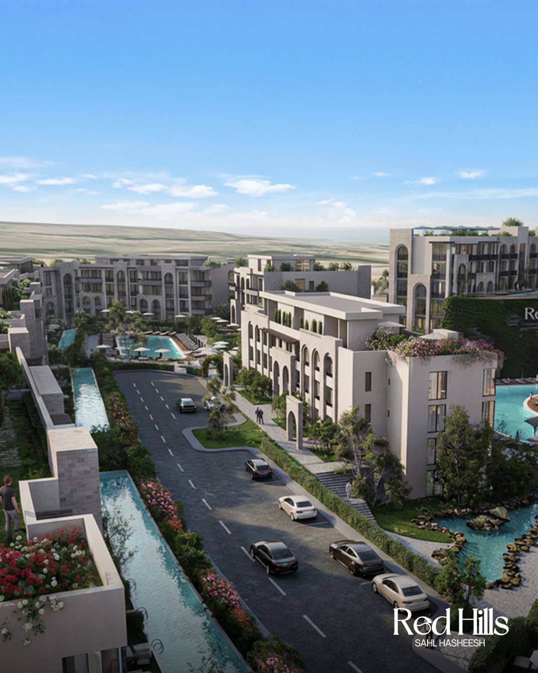 Red Hills Developments community view in Hurghada